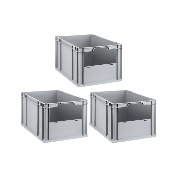 SuperSparSet 3x Eurobox NextGen Insight | HxBxT 32x40x60cm | 65 Liter | Front offen | Eurobehälter,