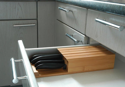 Kyocera Knife Block Messerblock, Bambus Holz, Braun ohne Messer, ohne Messer