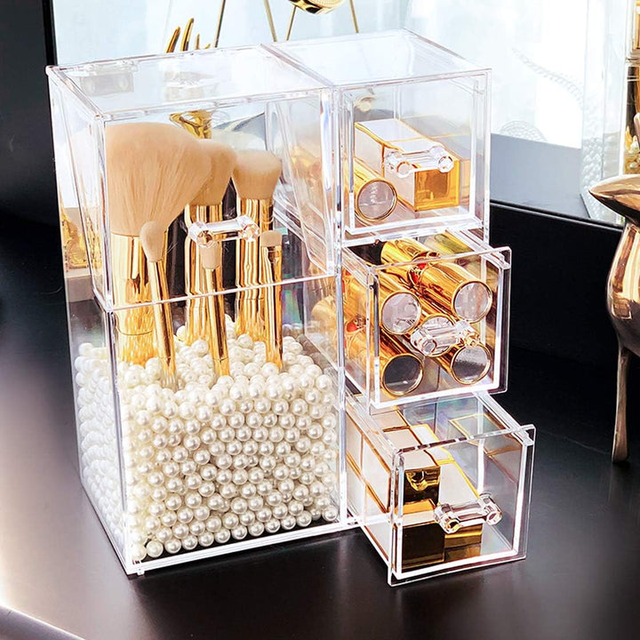 discoball Make-up-Pinselhalter Organizer mit Deckel Staubdicht Kosmetik-Organizer Aufbewahrungsbox m