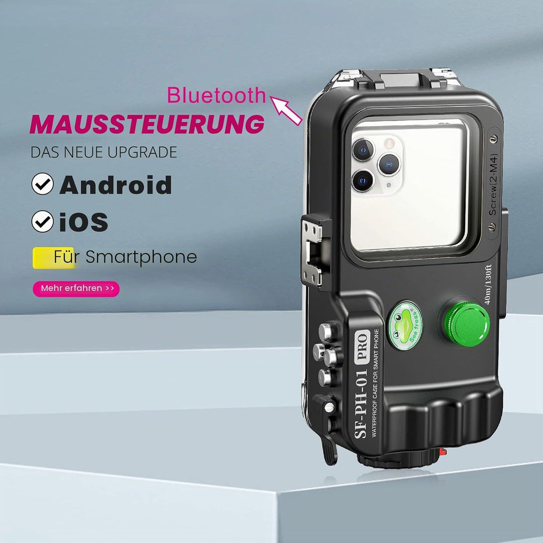 Sea frogs Waterproof Phone Case Upgrade,130ft/40m Underwater Phone case Professional Diving Phone Ca