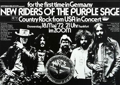 New Riders of The Purple Sage - Gypsy Cowboy, Frankfurt 1972 » Konzertplakat/Premium Poster | Live K