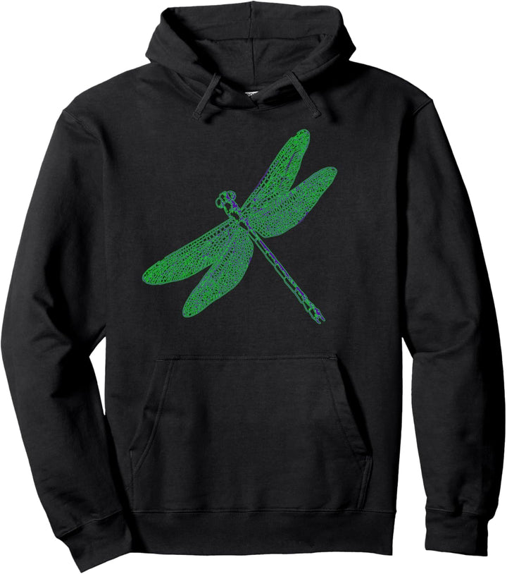 Grüne Libelle Pullover Hoodie