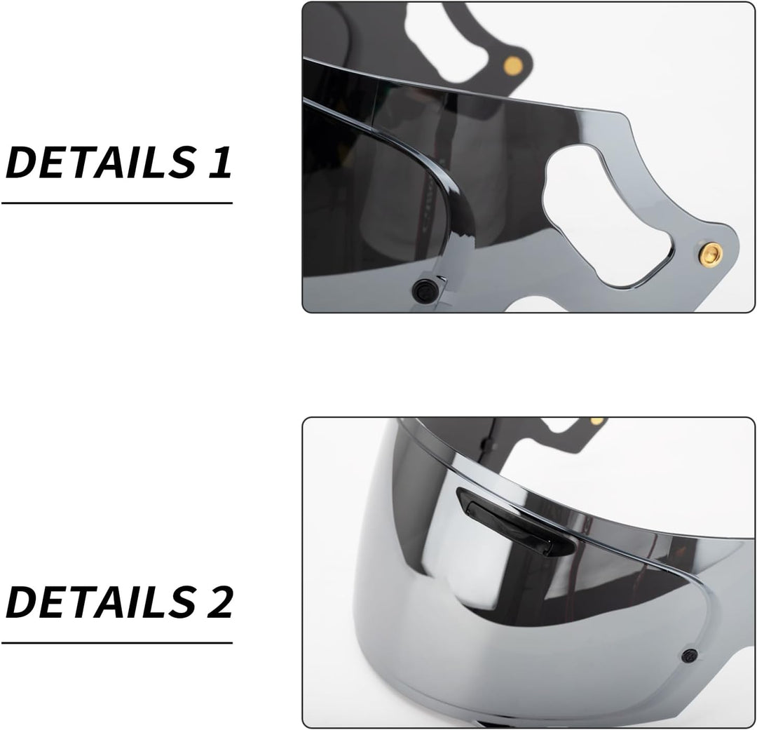 Shkalacar Helmlinsen Visier Ersatz für Arai RX-7X REO XD RX-7V VAS-V Integralhelmschild, Anti-UV, An