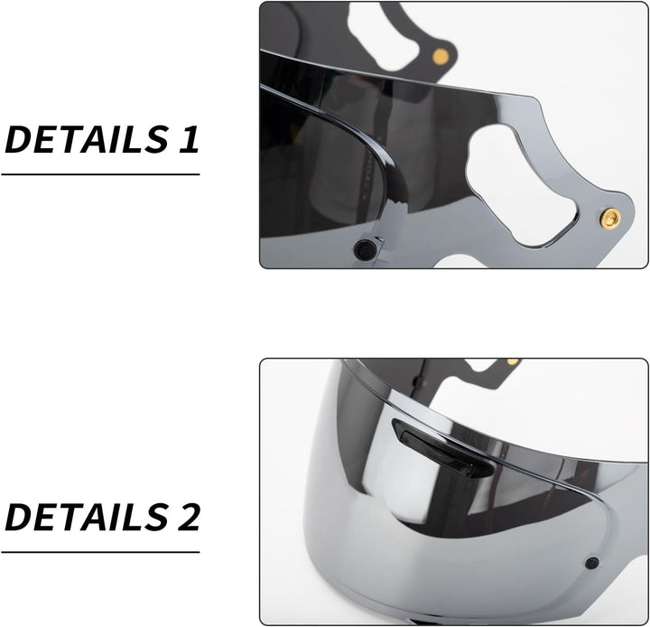 Shkalacar Helmlinsen Visier Ersatz für Arai RX-7X REO XD RX-7V VAS-V Integralhelmschild, Anti-UV, An