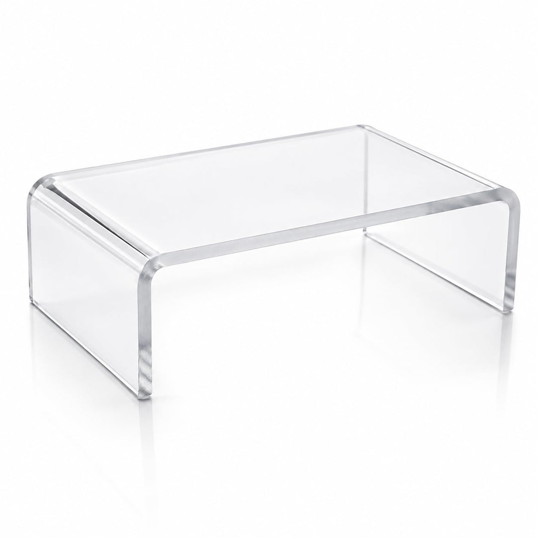 Acrylglas Monitorständer transparent - deutsche Herstellung - Exklusive Monitorerhöhung aus 10mm Acr