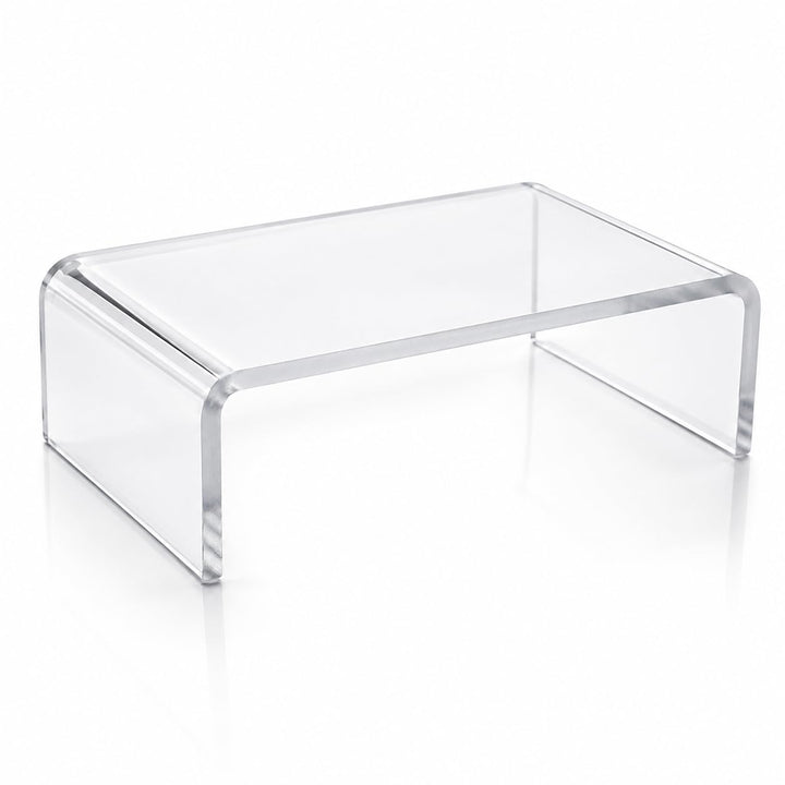 Acrylglas Monitorständer transparent - deutsche Herstellung - Exklusive Monitorerhöhung aus 10mm Acr