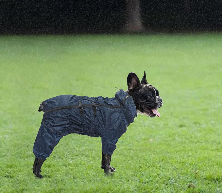 Geyecete -Regenmantel für hunde mit vier Beinen,Hunde Regenjacken Hosenanzug mit Geschirr loch, refl