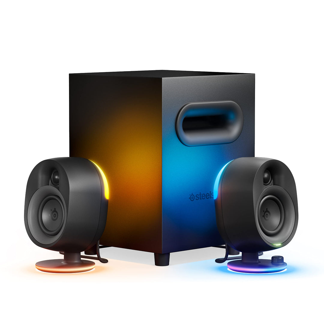 SteelSeries Arena 7 - 2.1-Gaming-Lautsprecher – 2-Wege-Lautsprecherdesign – Starke Bässe, Subwoofer
