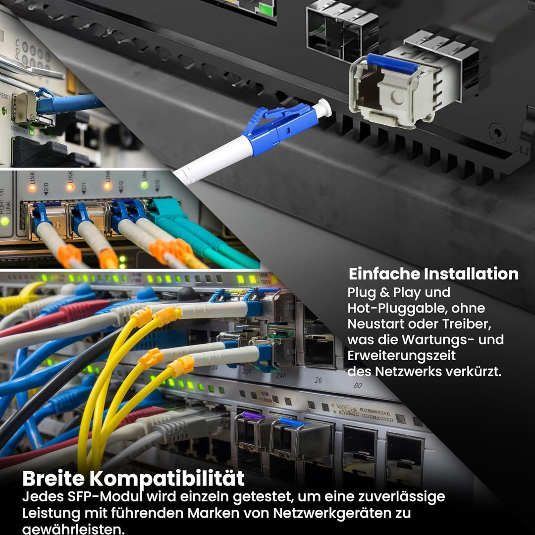 Extralink WDM SFP Modul Singlemode 1.25G SC 1310/1550nm bis 20km – Kompatibel mit HP ARUBA – Gigabit