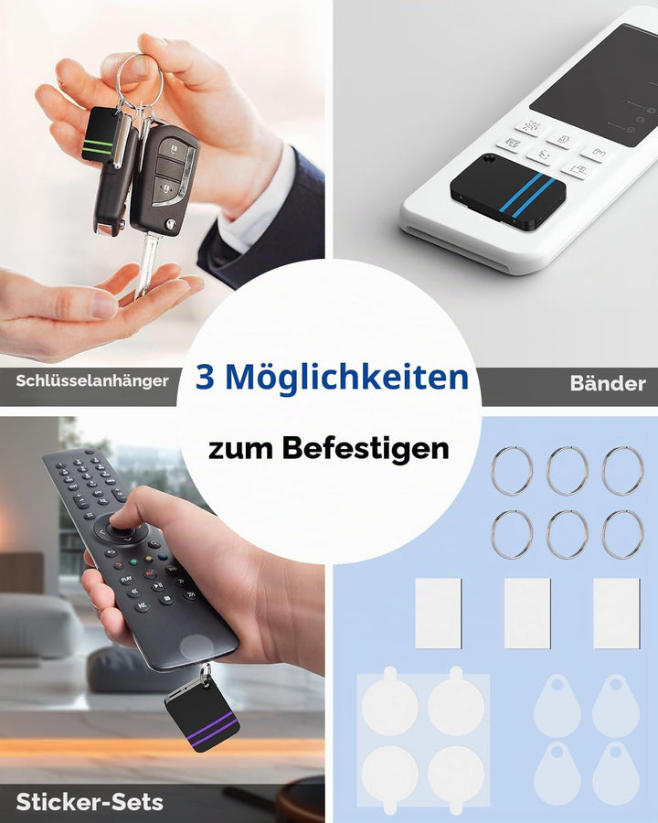 Schlüsselfinder, Esky Key Finder mit 2 RF Sender, schlüsselfinder anhänger mit 6 Empfängern, Haustie