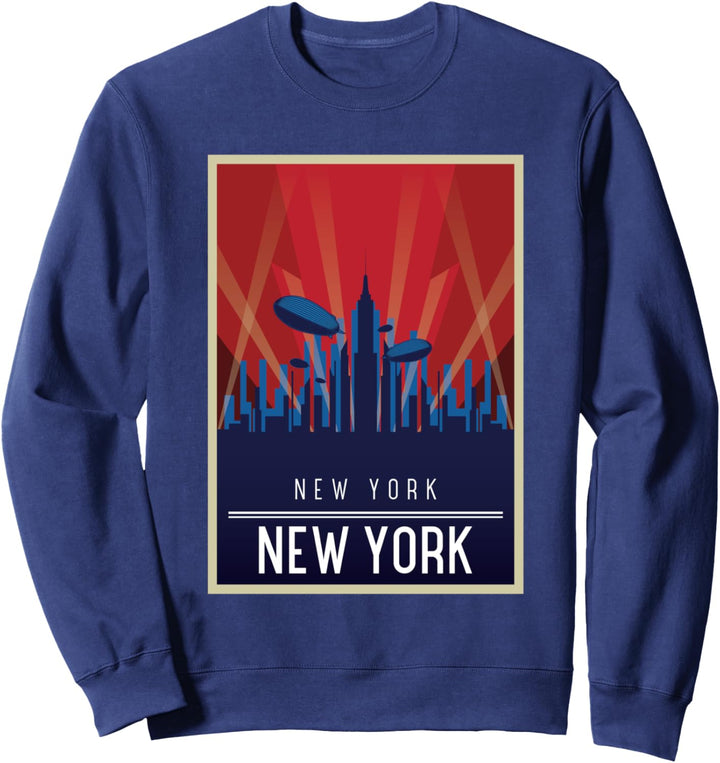 New York New York Art Deco Jugendstil Poster Sweatshirt