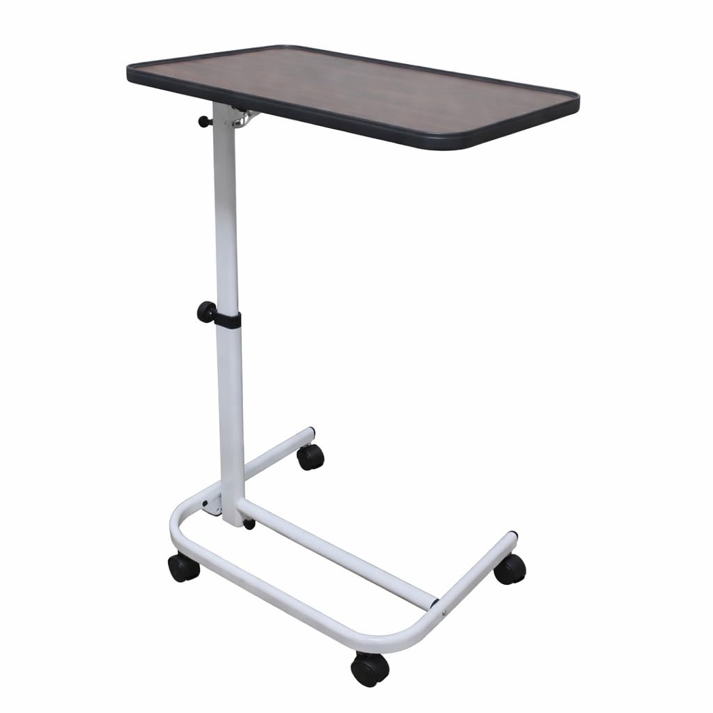 DynaSun Höhenverstellbarer Beistelltisch Pflegebett-Tisch T005 – 64–104 cm, 7-Fach neigbare Tischpla