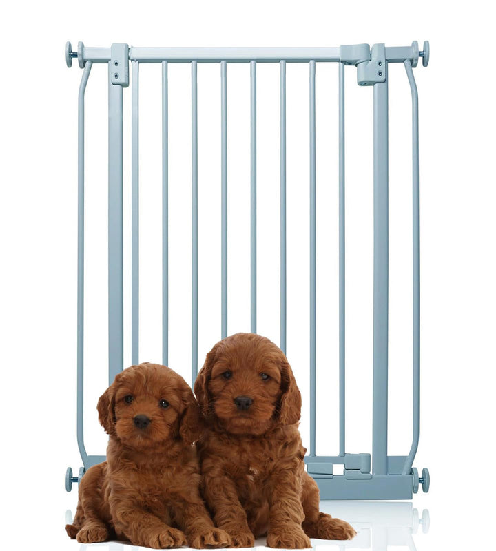 Bettacare Extra Hohes Elite Hundegitter, 71cm - 80cm, Matt Grau, Extra Hoch 96.8cm in der Höhe, Druc