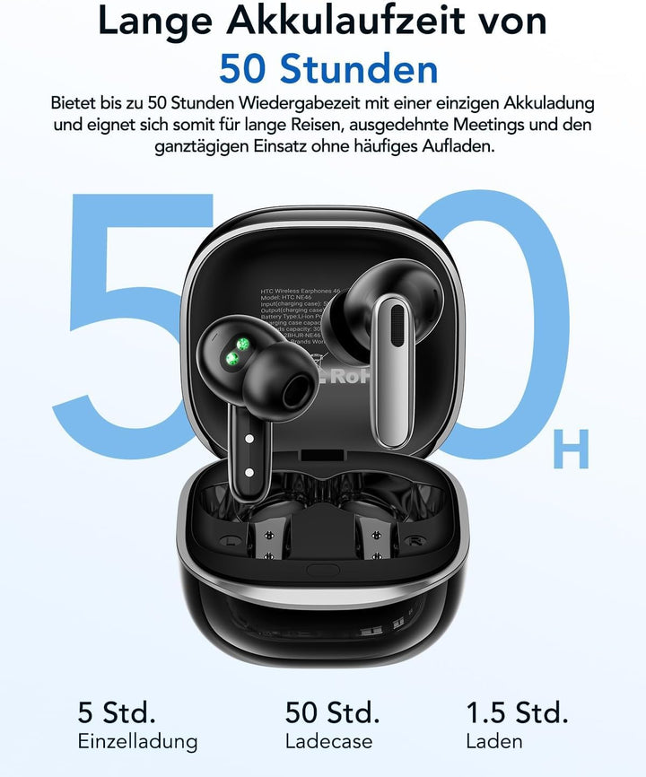 NE46 KI Übersetzer Kopfhörer, 8 Modi &amp; Bluetooth 6.0, mit 135 Sprachen, 50H