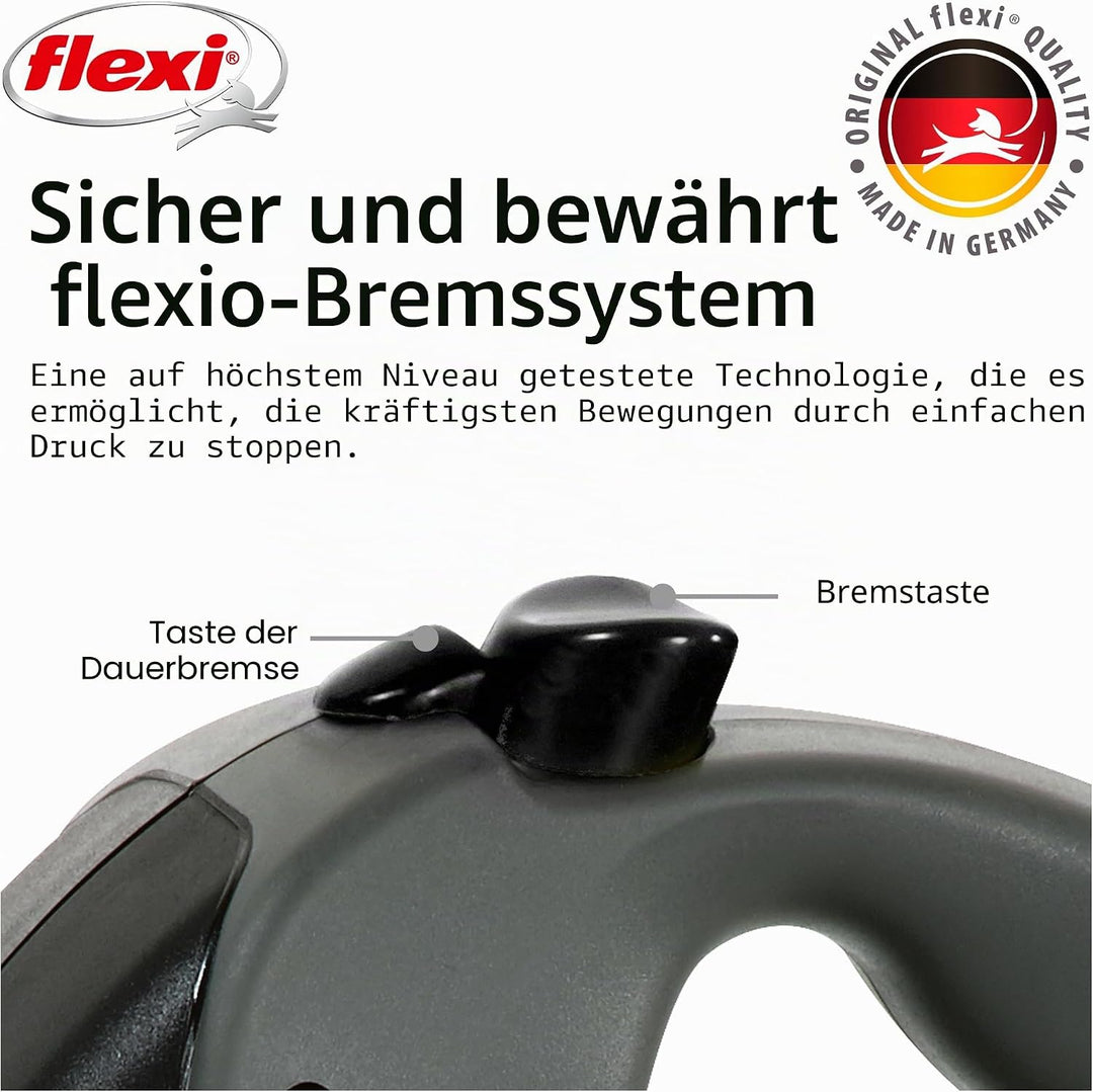 Flexi, Giant Plus 8 m ausziehbare Hundeleine, Starke und robuste Hunde bis zu 50 kg, neonfarbenes Ba