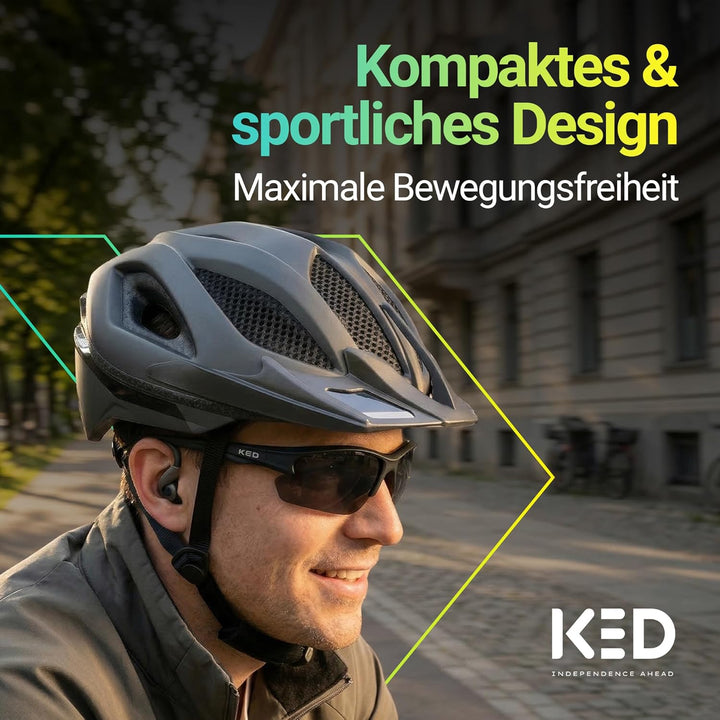 KED MTB Fahrradhelm SPIRI II Trend, schwarz L (55-61cm), L (55-61cm)