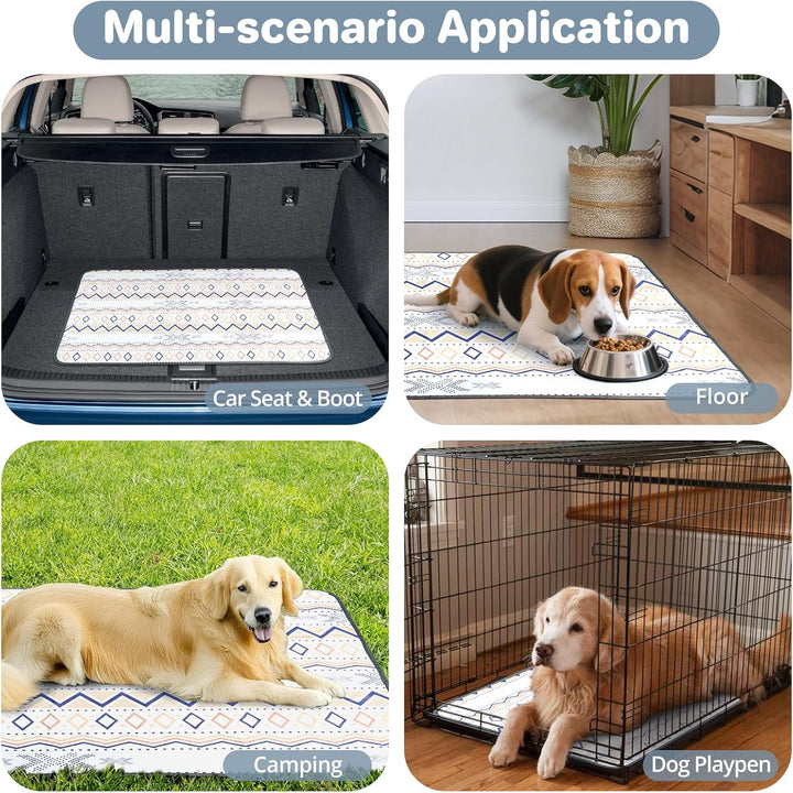 Waschbar Welpen unterlagen, 2Pack 92x122cm Schnell Absorbierend Pipimatten für Hunde, wasserdichte H