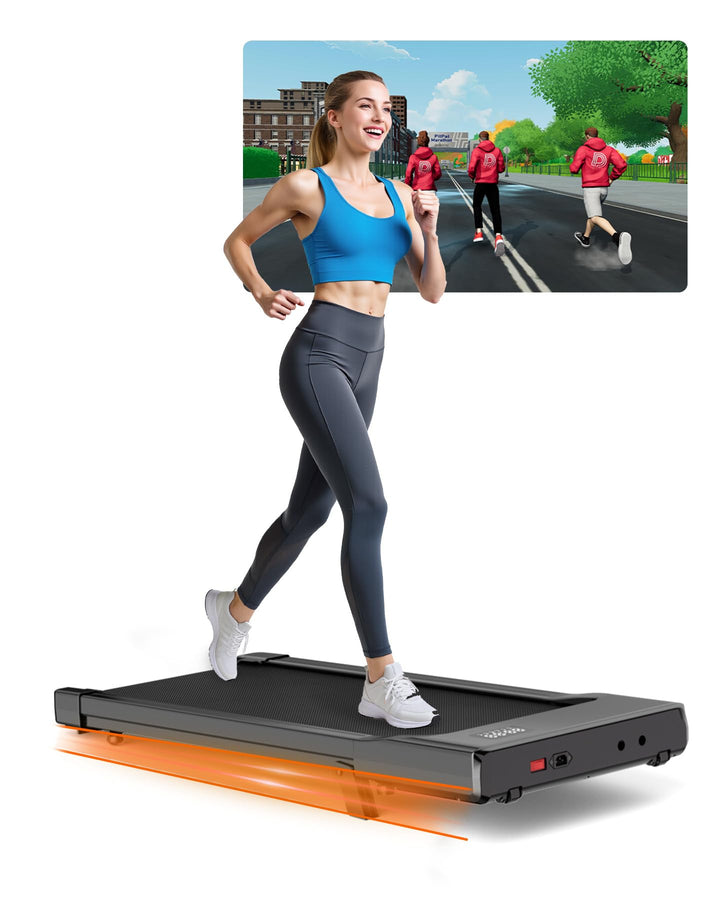 Copant Walking Pad mit Steigung 6%, Laufband für Zuhause mit Smart App Helles Schwarz 90CM, Helles S