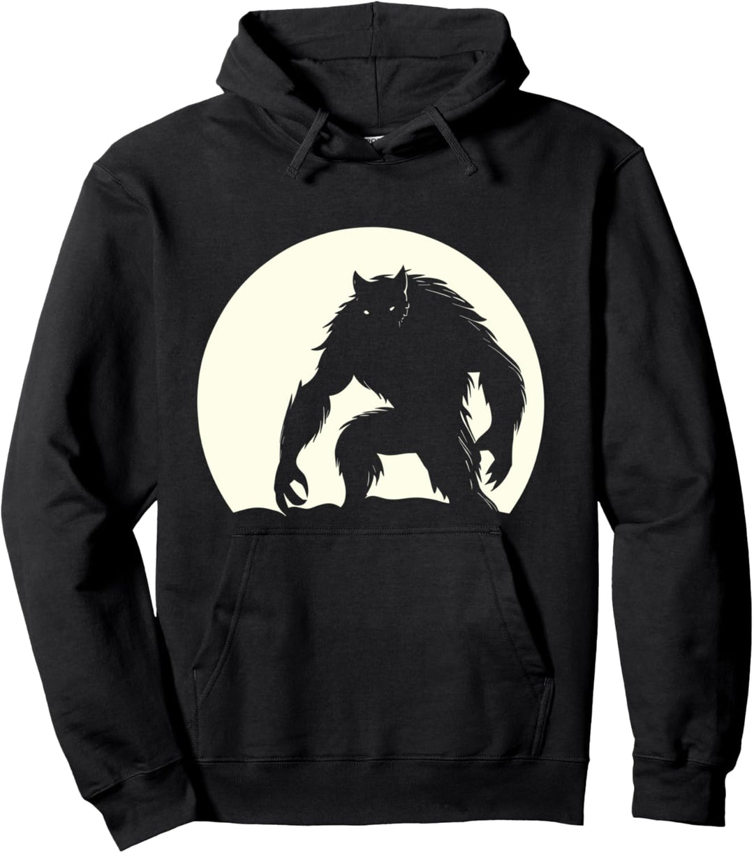 Werwolf unter dem Mond Pullover Hoodie