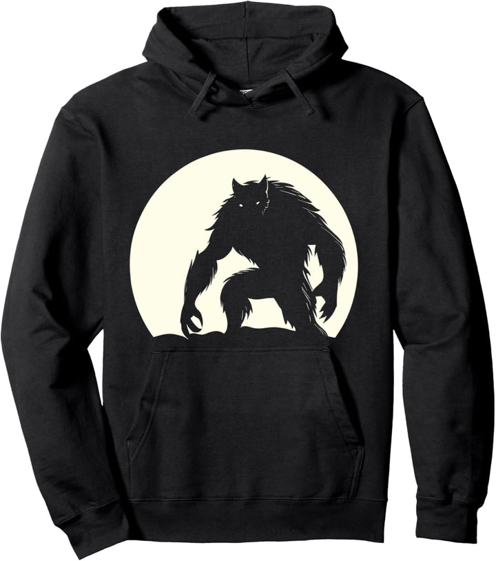 Werwolf unter dem Mond Pullover Hoodie