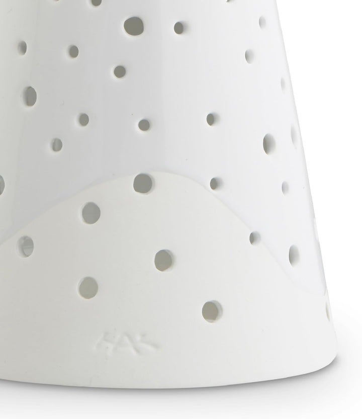 Kähler Teelichthalter hoch H30 cm Nobili Sammlerobjekt dänisches Design, Weiss 28,5 cm Schnee Weiss,