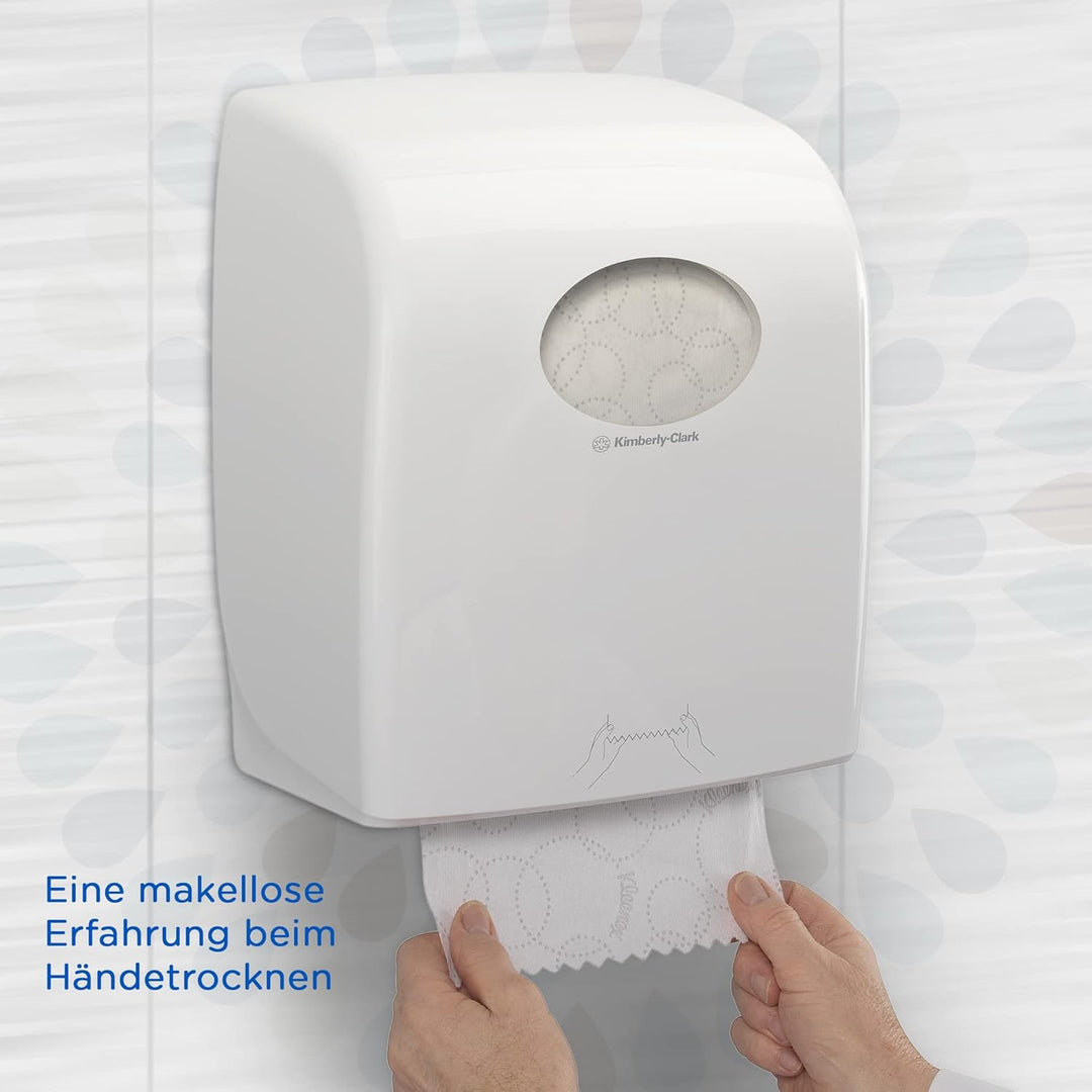 Kleenex Ultra Rollenpapiertücher 6780 – 2-lagige Rollenhandtücher – 6 x 150 m weisse Papiertuchrolle