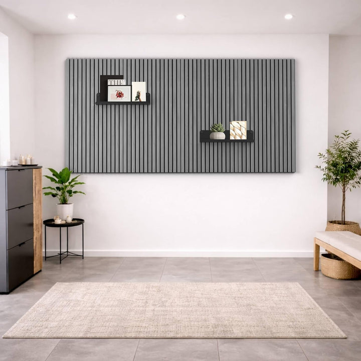 HOME LOVE Ablage für Akustikpaneele 52x14 cm – ohne Bohren | Regal für Paneele | Akustikpaneele Zube