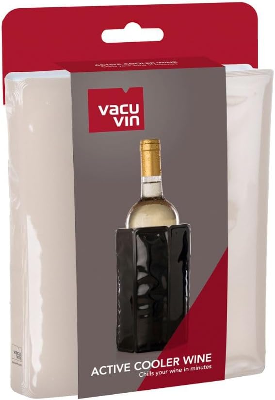 Vacu Vin Flexibler Weinkühler - Wiederverwendbar - Sand - Kühlmanschette für Standardflaschen - Schn