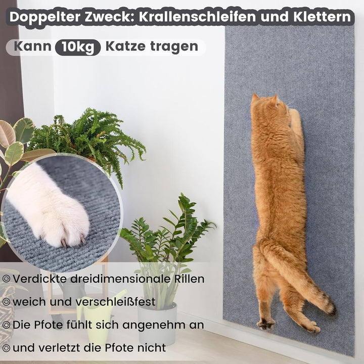 200 * 40CM Kratzmatte Selbstklebend, Selbstklebend Kratzmatte Katze, Kratzschutz Sofa Katze, DIY Kra