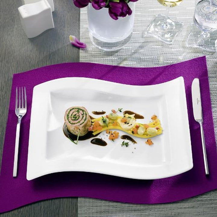 Villeroy und Boch NewWave Untertasse, 15 cm, Premium Porzellan, Weiss Modern & Schlicht, Modern & Sc