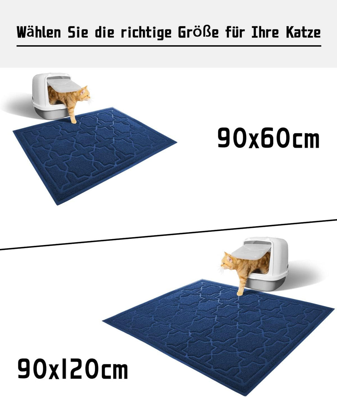 Yimobra Fangmatte für Katzentoilette, leicht zu reinigen, rutschfest, wasserabweisend, weiche Hausti