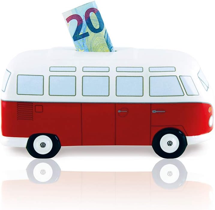 BRISA VW Collection - Volkswagen Spar-Büchse-Schwein-Dose im T1 Bulli Bus Samba Design (Classic Bus/