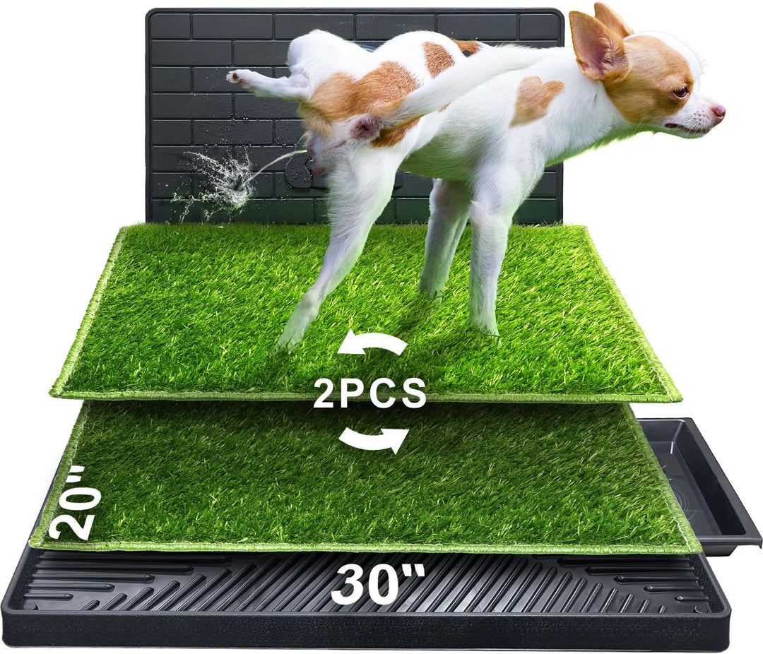 Hompet Hundeklo Hundetoilette Welpentoilette für Innen-oder Veranda, 2 Pcs Trainingsunterlage, Wiede