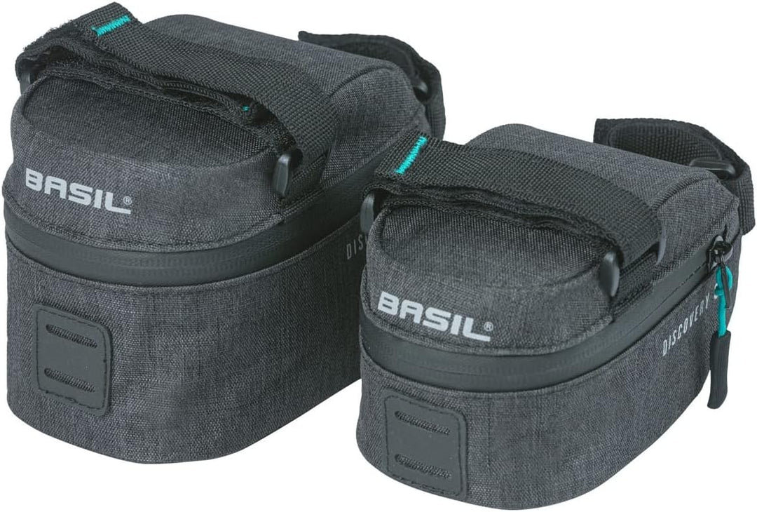 Basil Discovery 365D Satteltasche – 1 Liter – kompakt – wasserabweisend – Schwarz 1 Liter Schwarz, 1