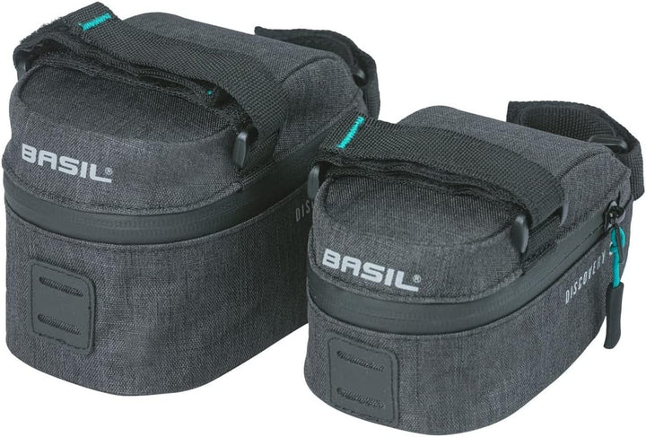 Basil Discovery 365D Satteltasche – 1 Liter – kompakt – wasserabweisend – Schwarz 1 Liter Schwarz, 1