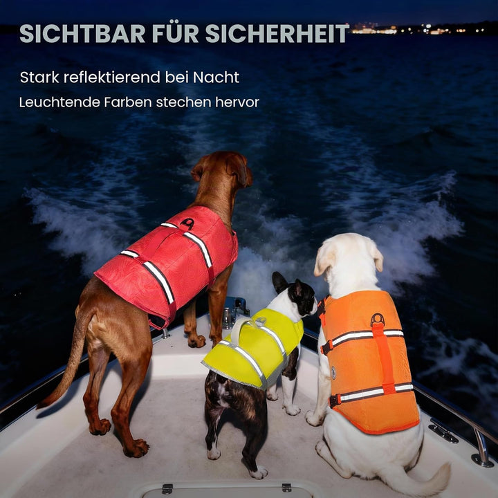 VIVAGLORY Rip Stop Schwimmweste Hund, Hundeschwimmweste, Schwimmhilfe &amp; Auftrieb, Rettungsweste Hund