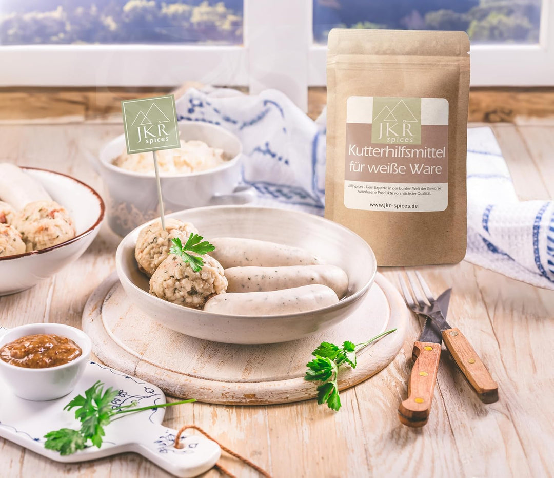 JKR Spices® Kutterhilfsmittel für weisse Ware 1000g - Zur Herstellung von brühwurstartige Erzeugniss