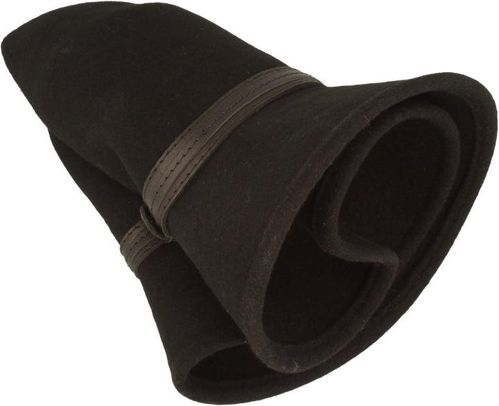Breiter Rollbarer Outdoor Filzhut Trekkinghut 100% Wolle Wasserabweisend Hut weiter Krempe Faltbar S