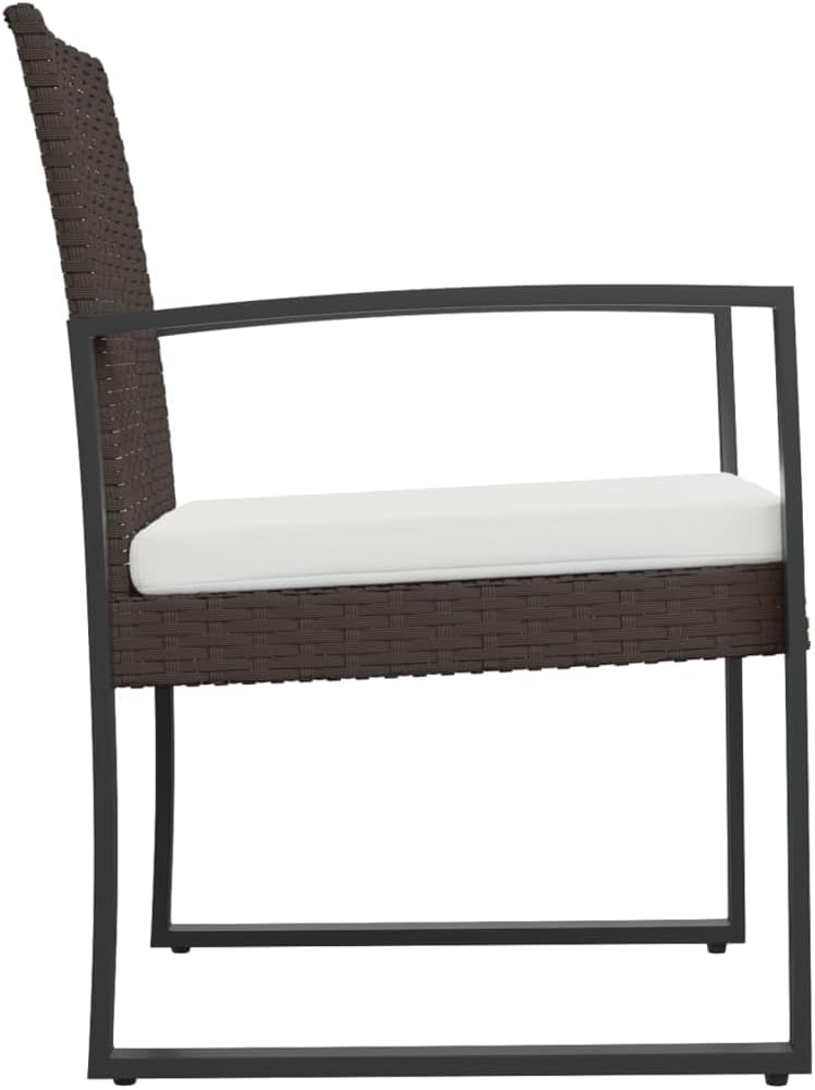 Festnight Rattanstuhl Gartenstühle 2 STK Garten-Esszimmerstühle Rattansessel Braun PP-Rattan Outdoor