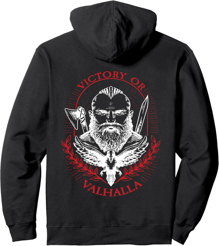 Victory Or Valhalla I Nordische Mythologie I Wikinger Spruch Pullover Hoodie