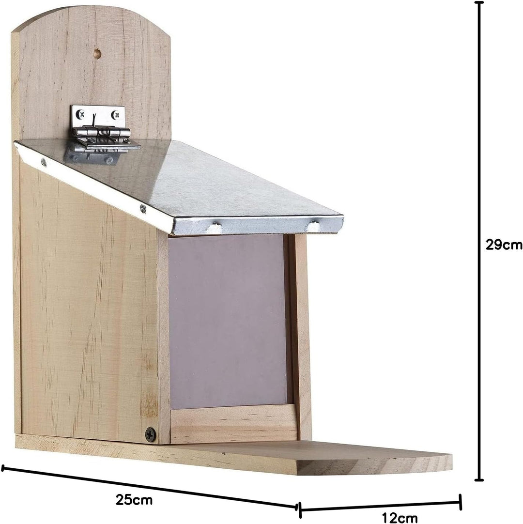 Royal Gardineer Eichhörnchenfutterhaus: 2er-Set Wetterfestes Futterhaus für Eichhörnchen, Metalldach