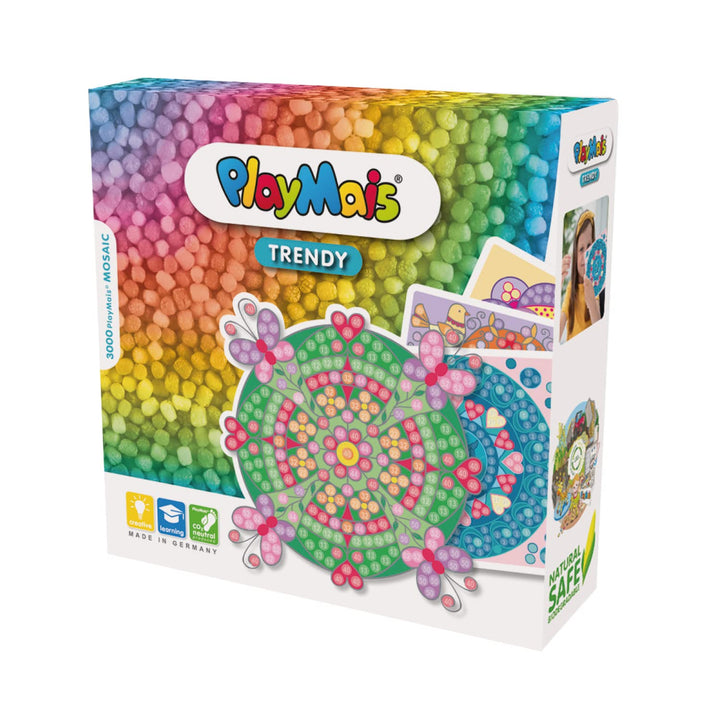 PlayMais TRENDY MOSAIC Mandala Kreativ-Set zum Basteln für Kinder ab 6 Jahren | Über 3.000 Stück & 6