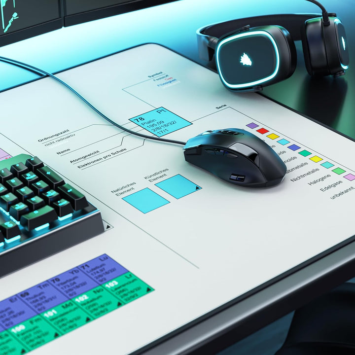 Titanwolf - XXXL Übergrösse Mauspad 1200x600mm, Gaming Mousepad Gross 120x60 cm Tischunterlage Large