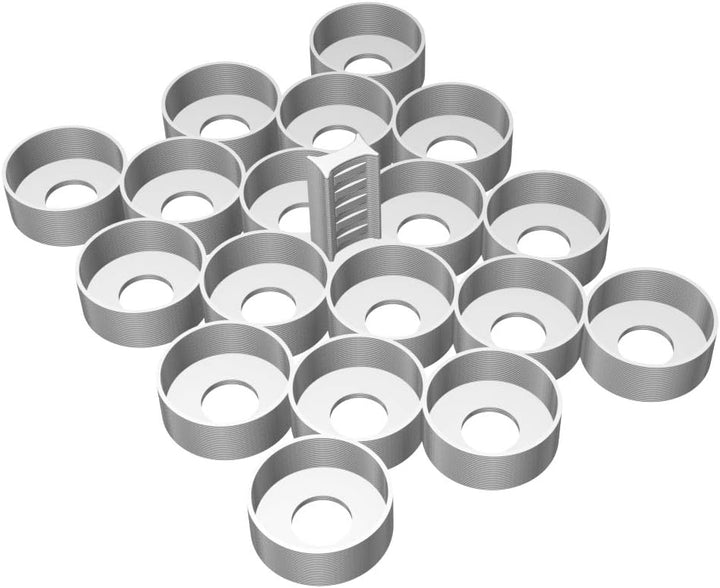 Feldherr Half-Size Case 50 kompatibel mit 36 Citadel Farbtöpfchen (12 ml / 18 ml) Grau, Grau