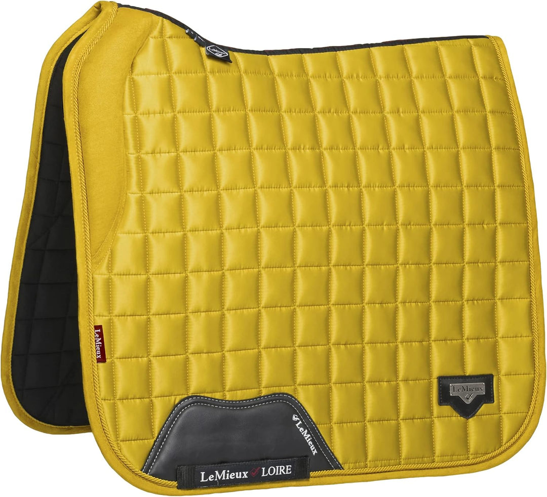 LeMieux Loire Memory Satin Dressur quadratisch weiss Schabracke L blue (silver), L blue (silver)