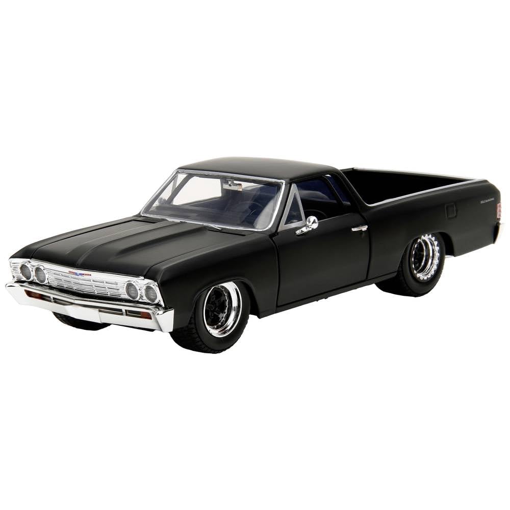 Jada Toys Fast and Furious Auto El Camino (1:24, schwarz) - Chevrolet El Camino 1967 aus dem Film Fa