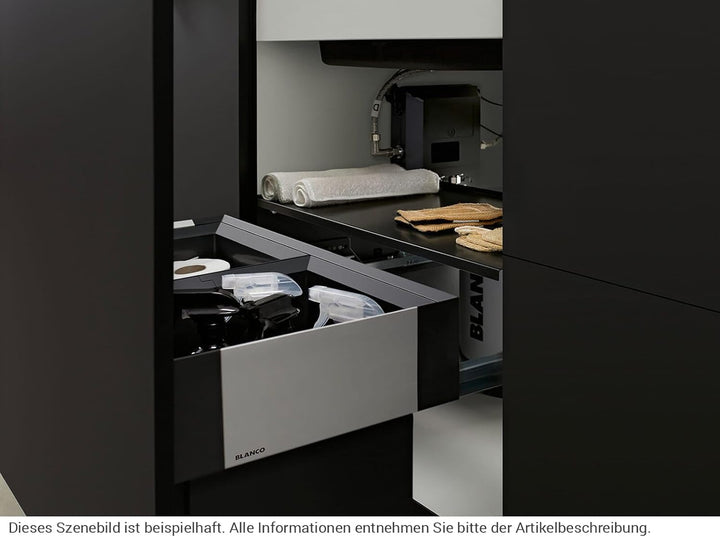 BLANCO SELECT II Compact 60/2 | Kunststoff, Aluminium | 60er Unterschrank | Auszugssystem zur Fronta