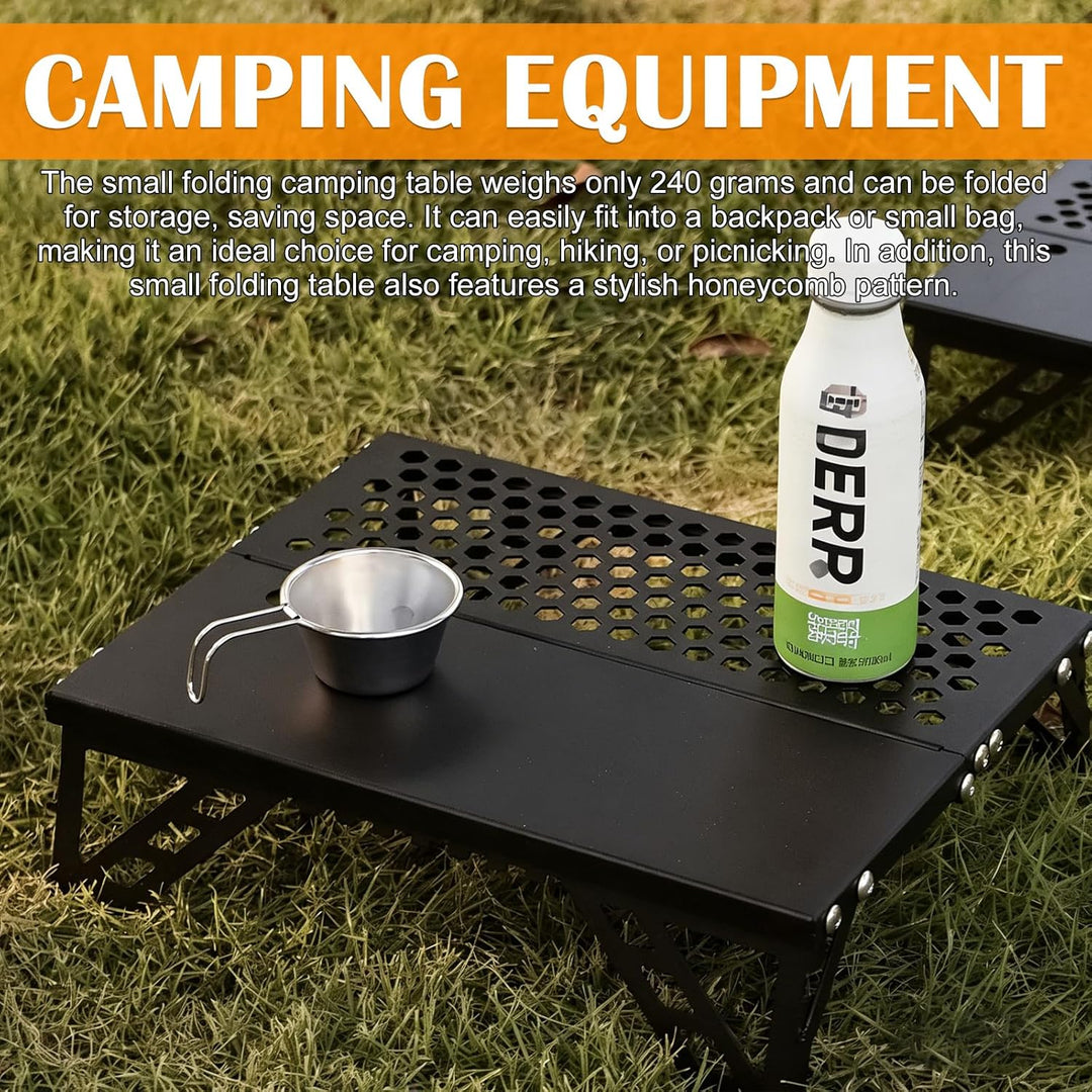PORFOYO Campingtisch Klappbar Klein, Klapptisch Klein, Camping Tisch Faltbar Ultraleicht Klapptisch