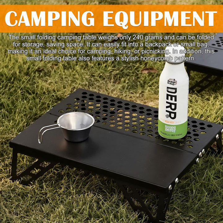 PORFOYO Campingtisch Klappbar Klein, Klapptisch Klein, Camping Tisch Faltbar Ultraleicht Klapptisch