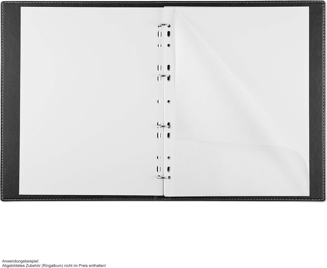 mashpaper Fotokarton Fotoblätter 100 Blatt weiss mit Pergamin 230x297mm 65000420